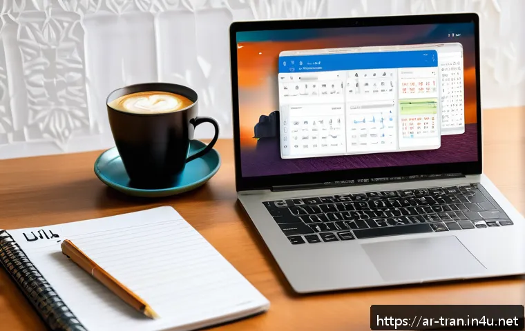 통역사에게 추천하는 생산성 도구 - A professional Arabic translator's modern workspace featuring a sleek laptop displaying a Trello boa...